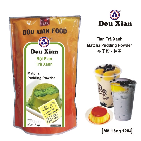 DOU XIAN BỘT PUDDING TRÀ XANH 1KG MH:1204