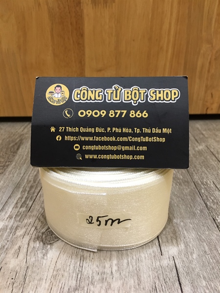 Dây ruy băng 25m ( trắng )