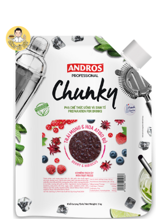CHUNKY TÚI SINH TỐ TRÁI MỌNG & ATISÔ ĐỎ 1KG (8/THÙNG)