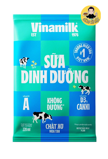 VINAMILK SỮA DINH DƯỠNG KHÔNG ĐƯỜNG BỊCH 220ML (48/THÙNG)