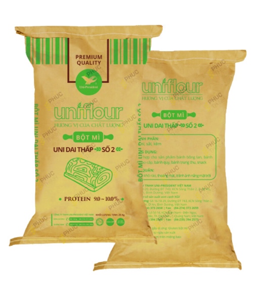UNI BỘT MÌ DAI THẤP SỐ 2 BAO 25KG