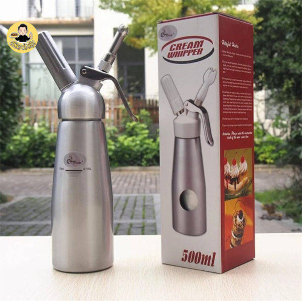 CREAM WHIPPER BÌNH XỊT KEM 0.5L NẮP THÉP