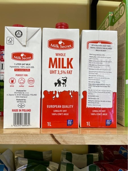MILK SECRET SỮA TƯƠI TIỆT TRÙNG BA LAN MẪU MỚI 1L