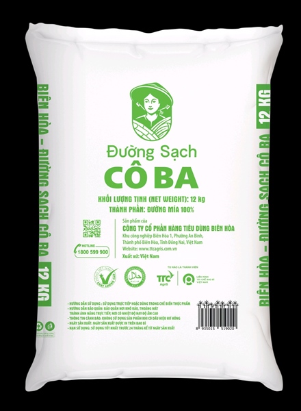 BIÊN HÒA BAO ĐƯỜNG CÁT TRẮNG CÔ BA 12KG