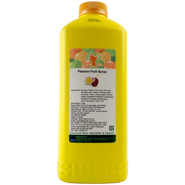 MAULIN SYRUP CHANH DÂY 2.5KG (6/THÙNG)