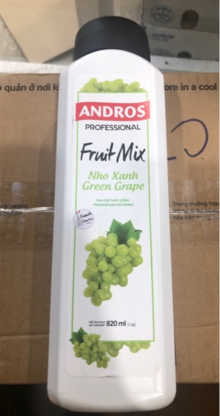 ANDROS FRUIT MIX NHO XANH 820ML (8/THÙNG)