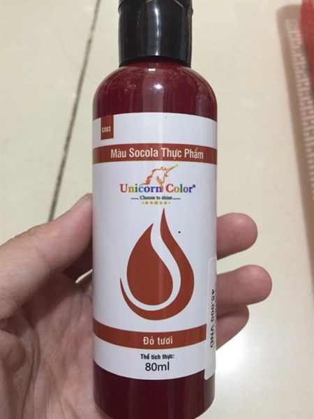 MÀU DẦU PHA SOCOLA UNICORN 80ML ĐỎ TƯƠI