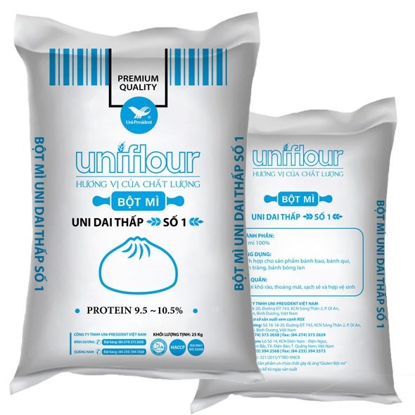 UNI BỘT MÌ DAI THẤP SỐ 1 BAO 25KG