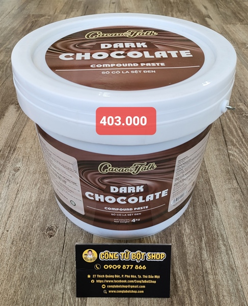 CACAO TALK TÂN NHẤT HƯƠNG SOCOLA SỆT ĐEN 4KG