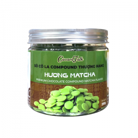 CACAO TALK SOCOLA COMPOUND NÚT ÁO HƯƠNG TRÀ XANH 250G