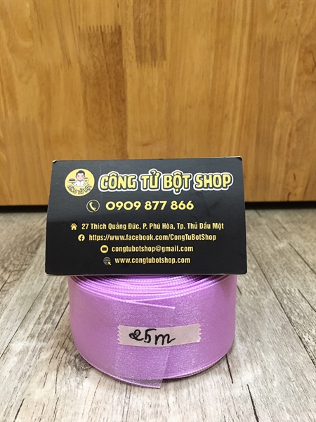 Dây ruy băng 25m ( tím nhạt )