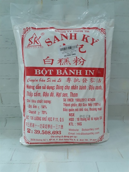 SANH KÝ BỘT BÁNH IN 1KG (25/THÙNG)